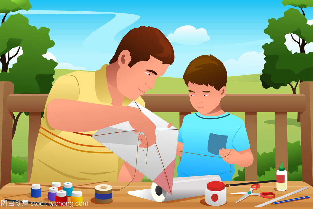 父与子的风筝情 亲手制作的乐趣与传承